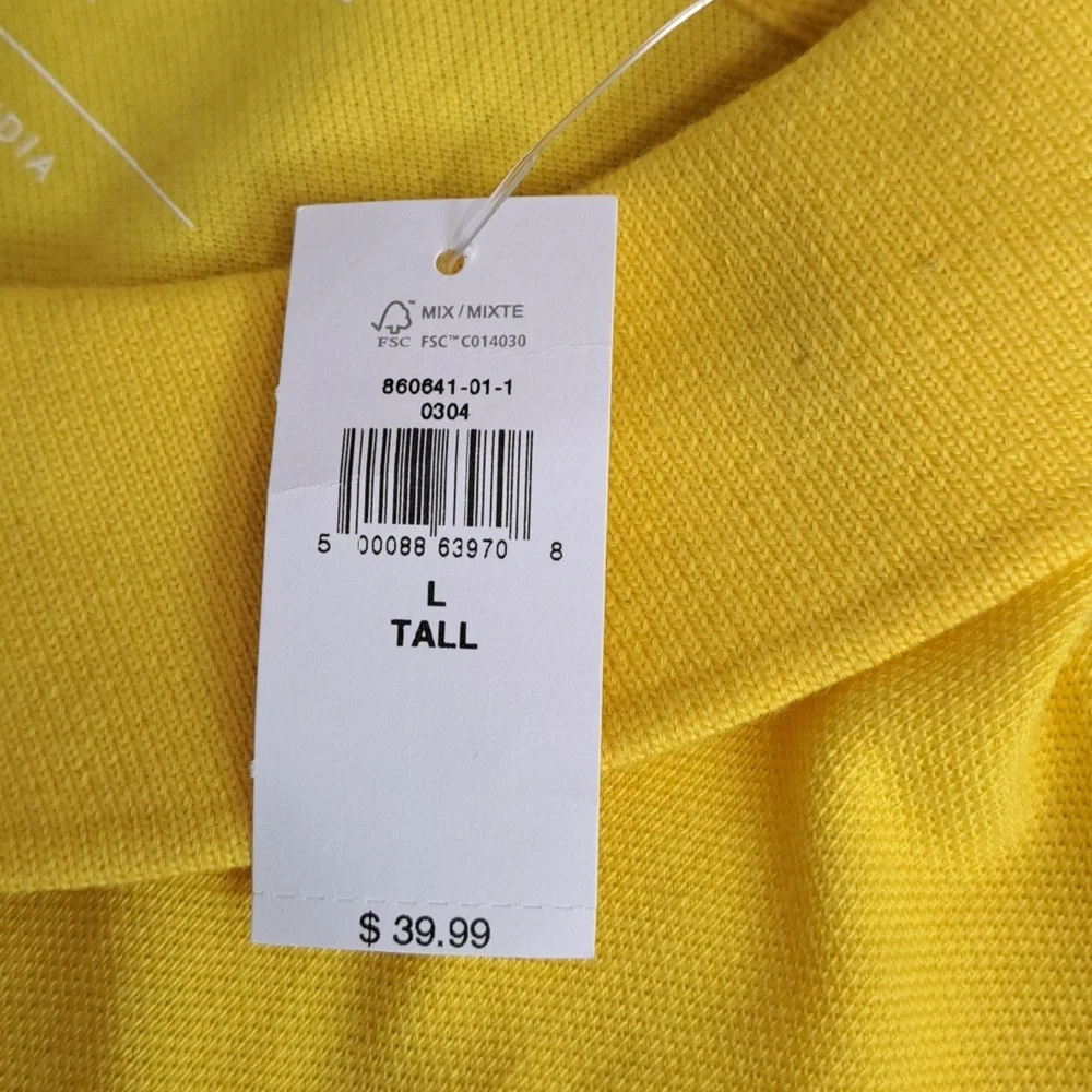 NWT Banana Republic Men's Polo Shirt Cotton Large Tall Cotton Multicolor